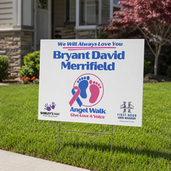 Personalized Angel Walk Yard Signs